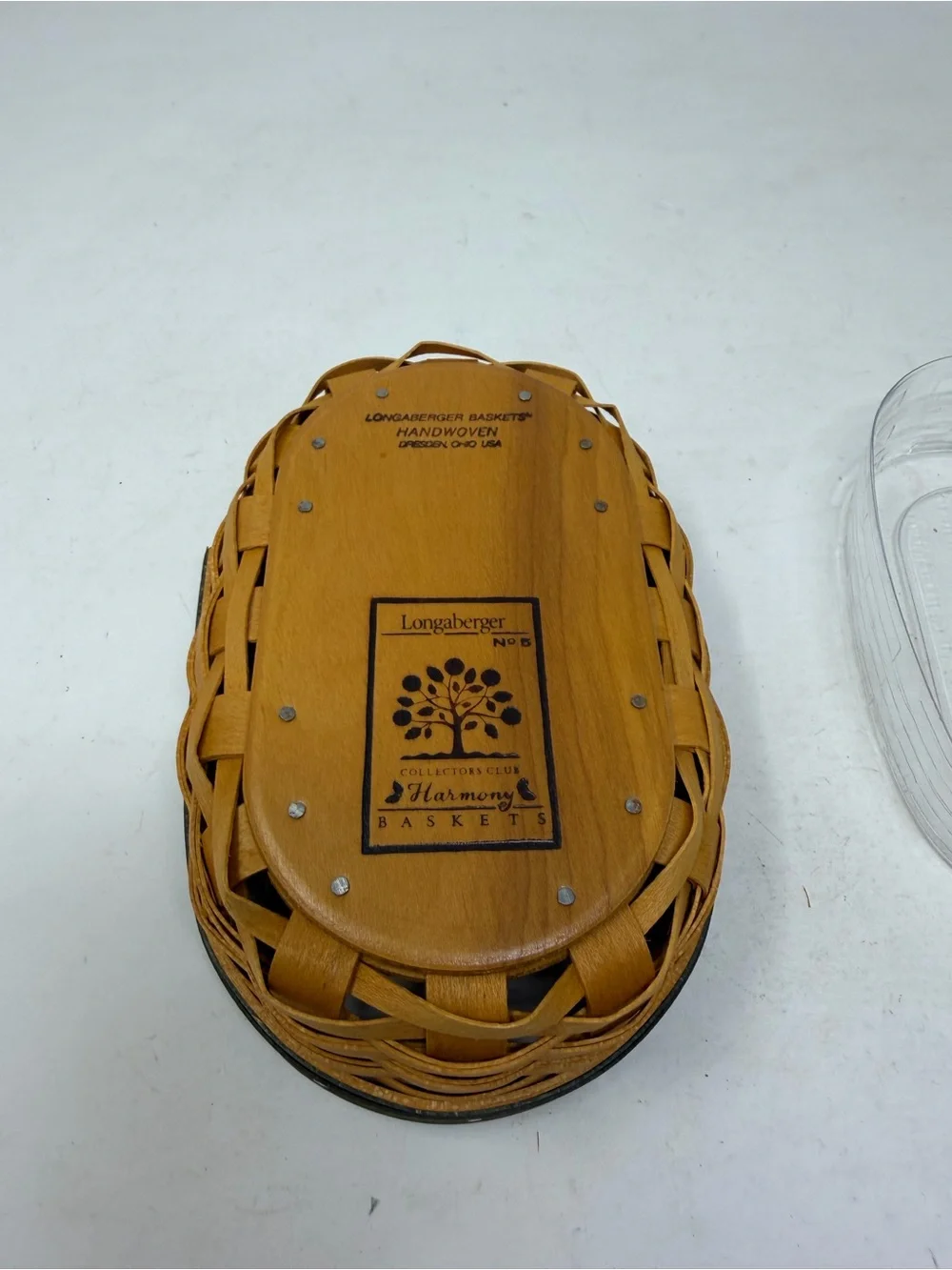 Longaberger 2001 Collectors Club Harmony Basket No 5 No Lid